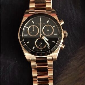 Tissot Rose Gold and Black Men's Watch